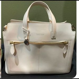 Dooney & Bourke Alto VIVIAN Italian , Ivory With Certificates New Without Tags